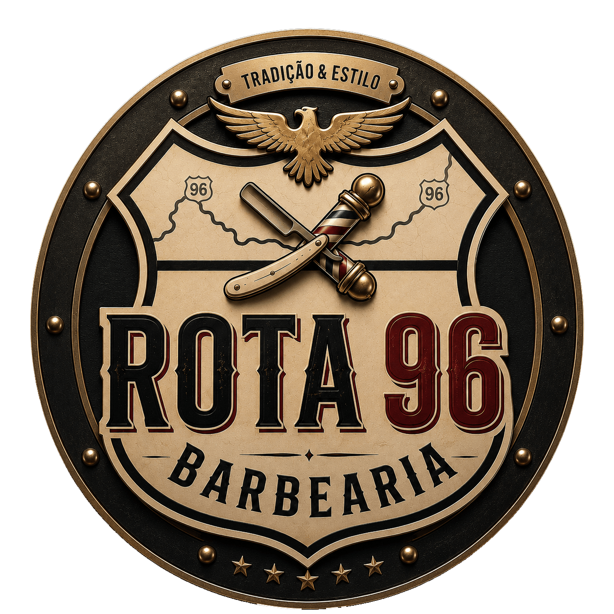 Logo Rota 96 Barbearia
